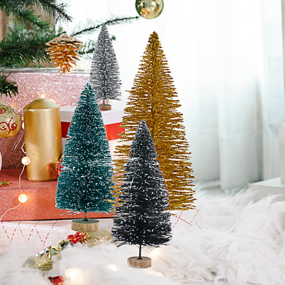 32 PCS Artificial Mini Christmas Trees (Colorful)