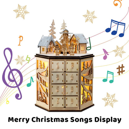 Advent Calendar - LED Wooden Music Box