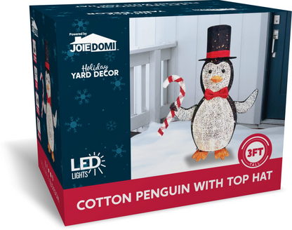 3 FT Cotton Penguin LED Yard Light