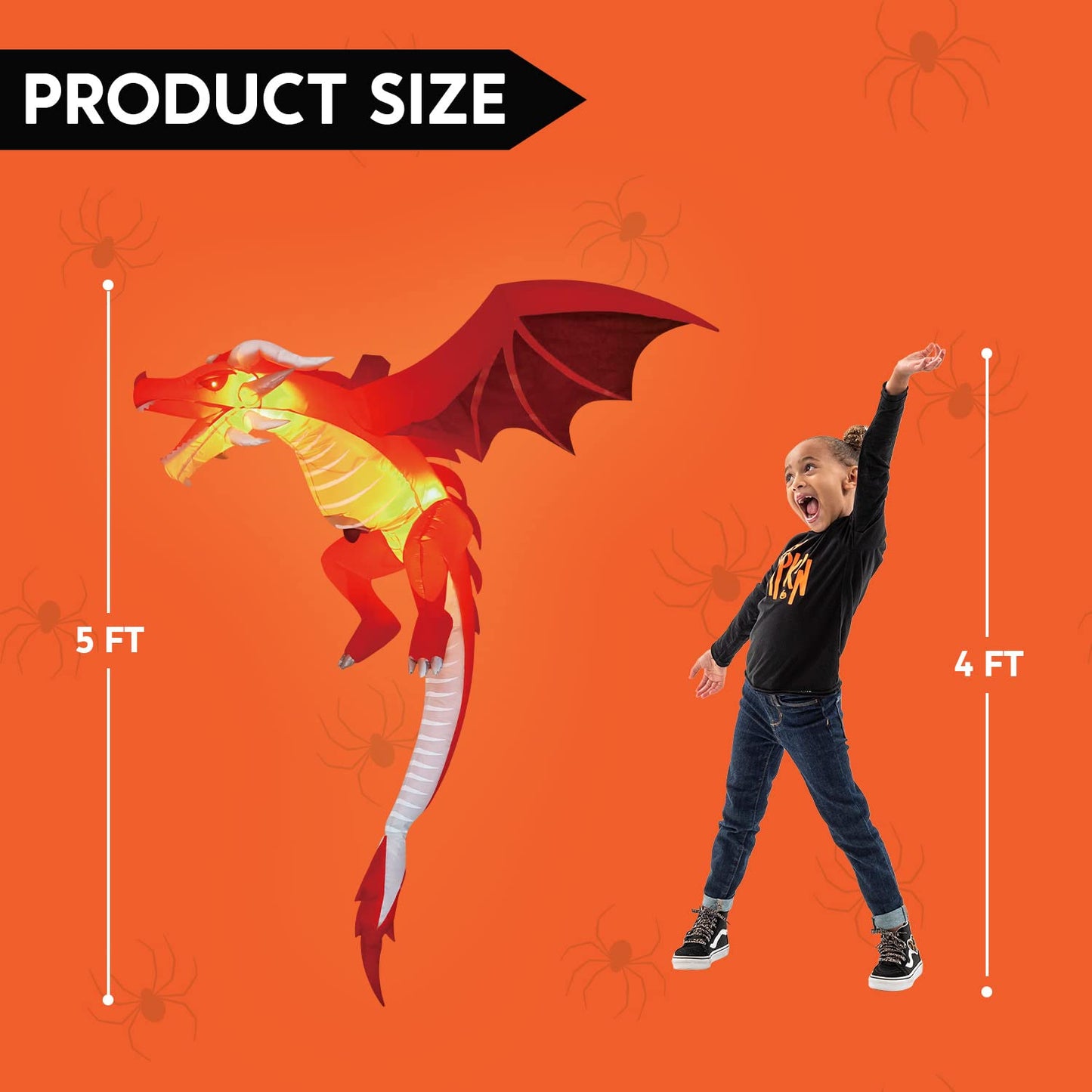 Tall Hanging Flying Dragon Inflatable (5 ft)