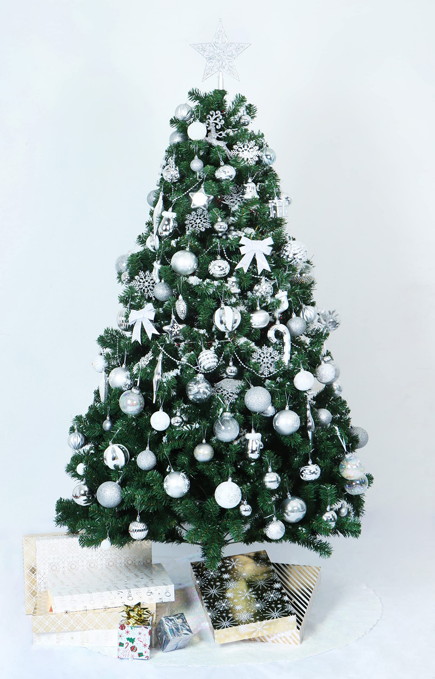 24ct 6CM Basic Christmas Ball Ornaments - Silver