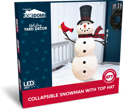 6 FT Collapsible Snowman LED Yard Light