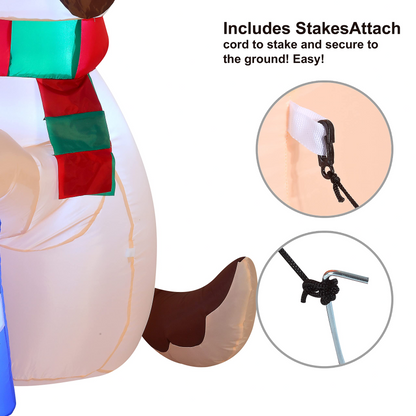 5ft Inflatable Puppy with Two Gifts