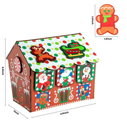 Magnetic Wooden Gingerbread House Advent Calendar