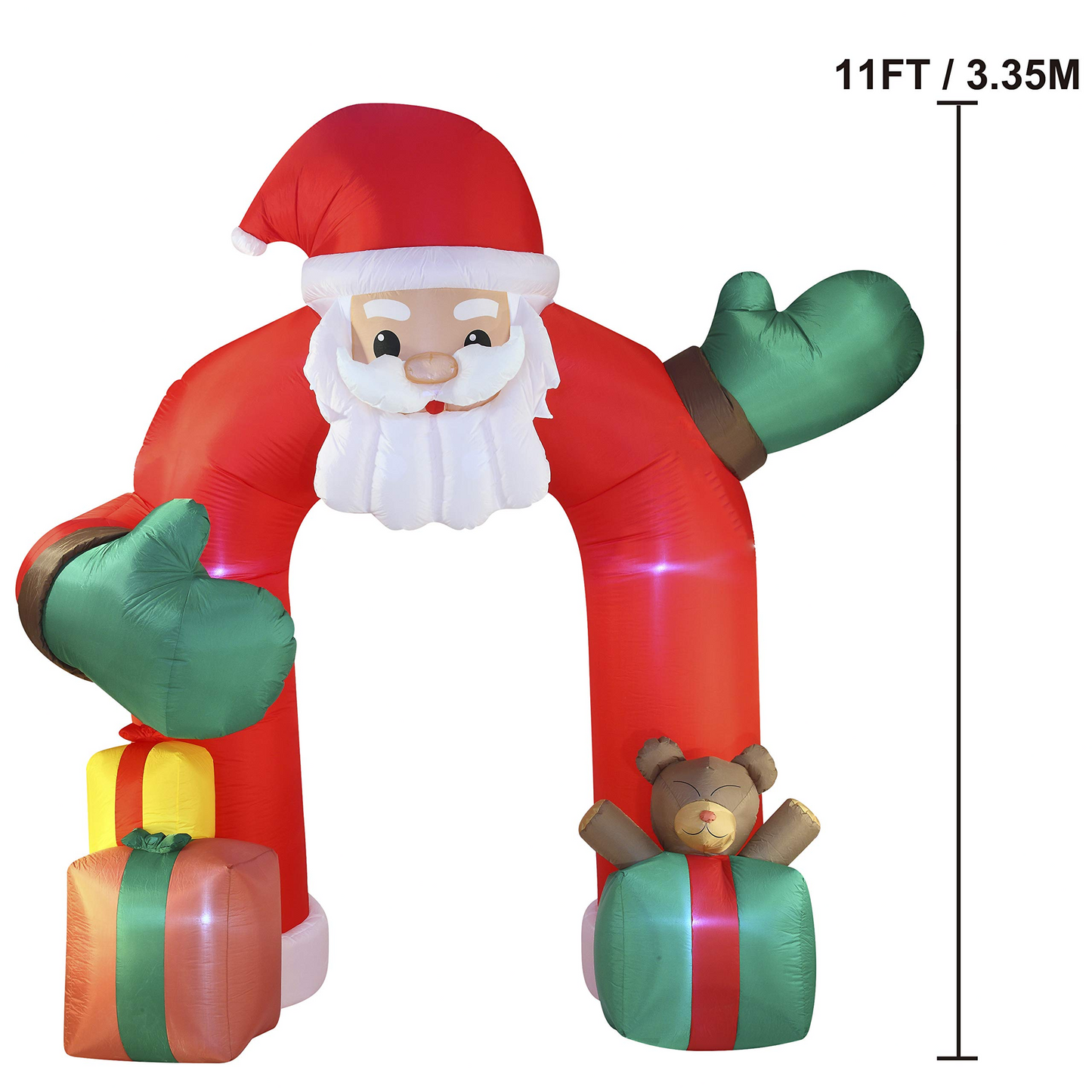 Giant Santa  with Gift Boxes Archway Inflatable (11 ft)