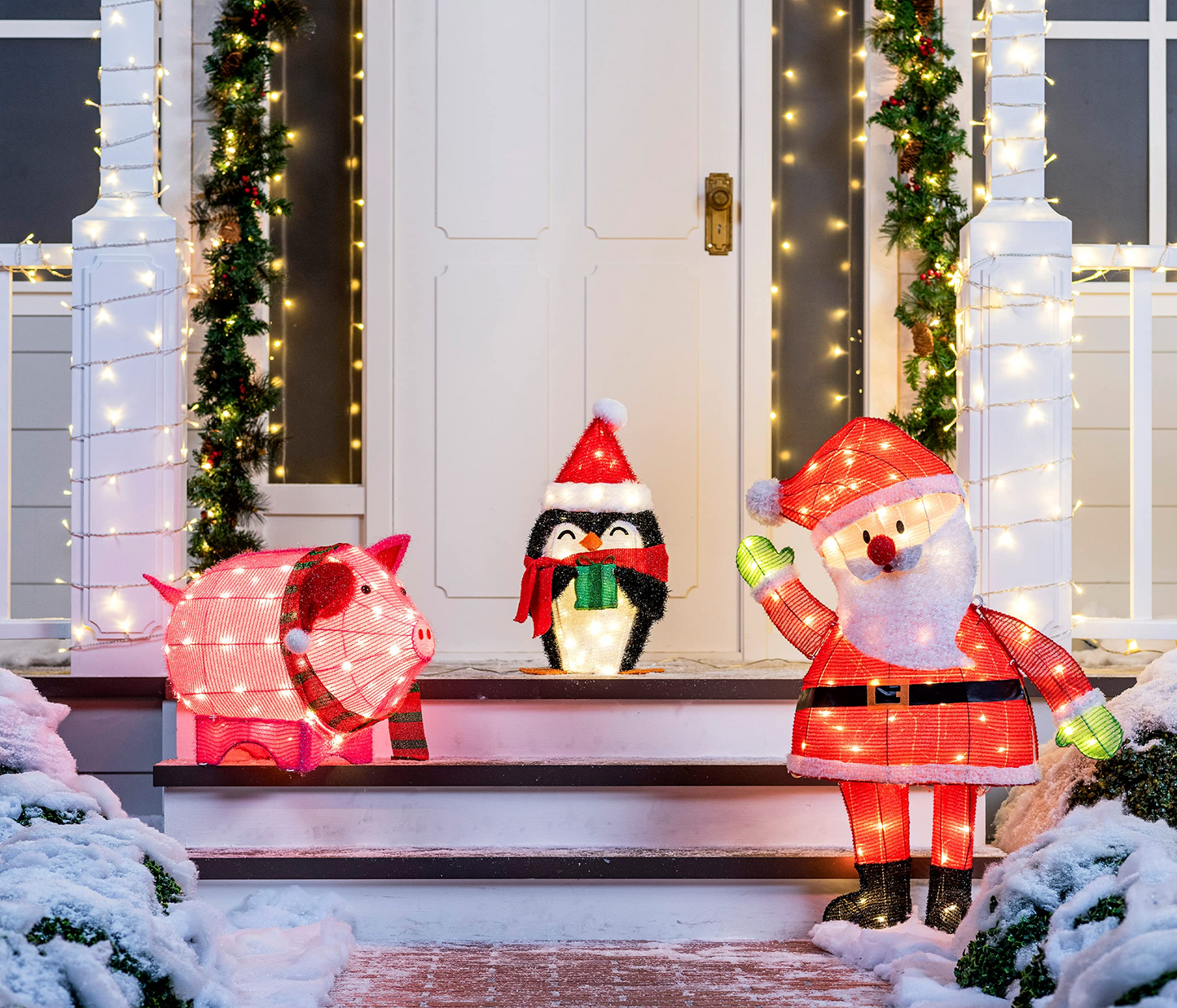 3ft LED Yard Light - Tinsel Santa