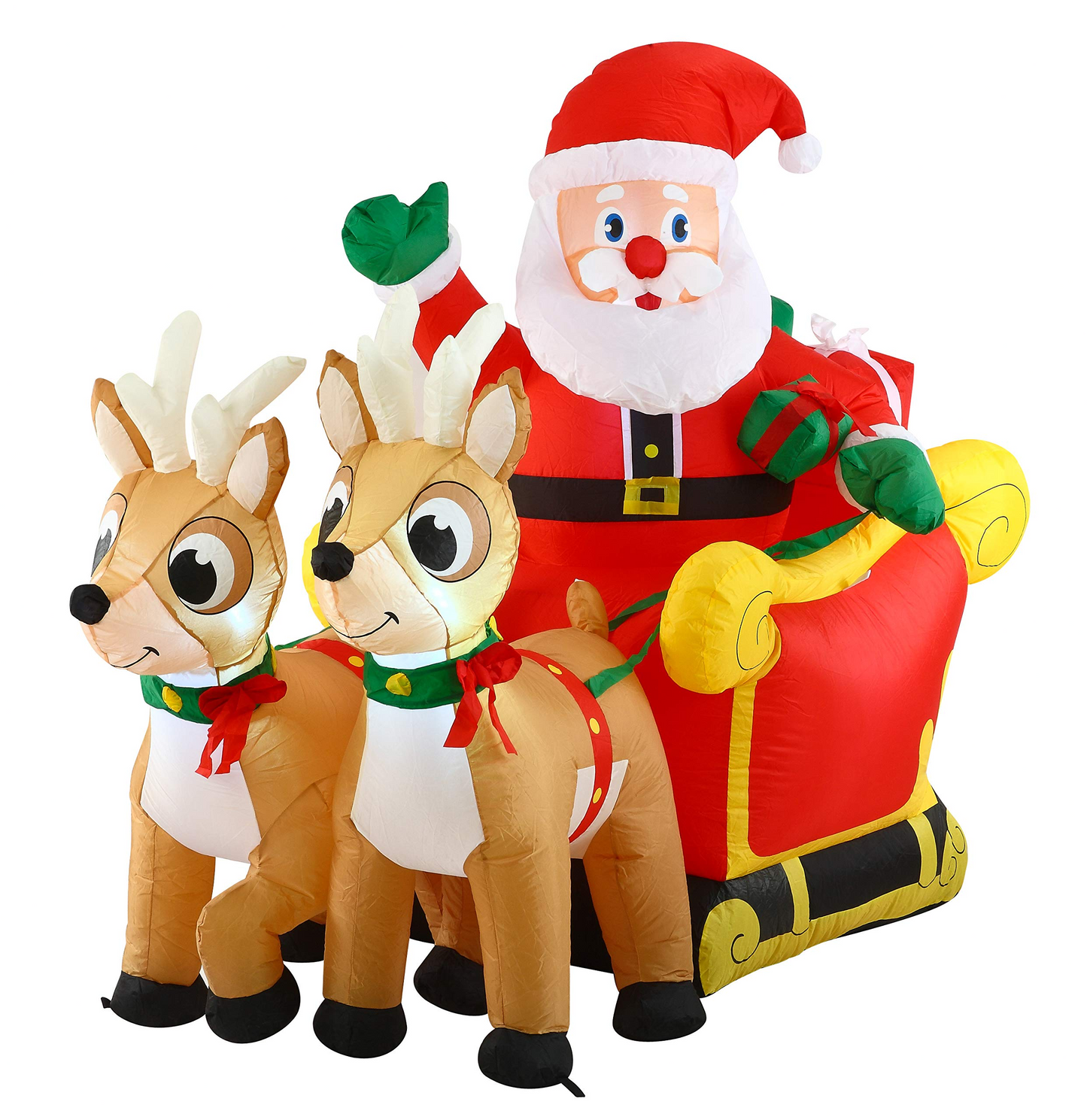 Large Santa  on Sleigh Inflatable (6 ft)