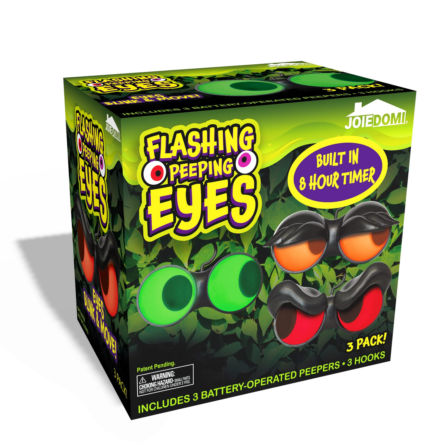 Halloween Flashing Peeping Eyes Lights (3 Pack, Color); Dark-activated