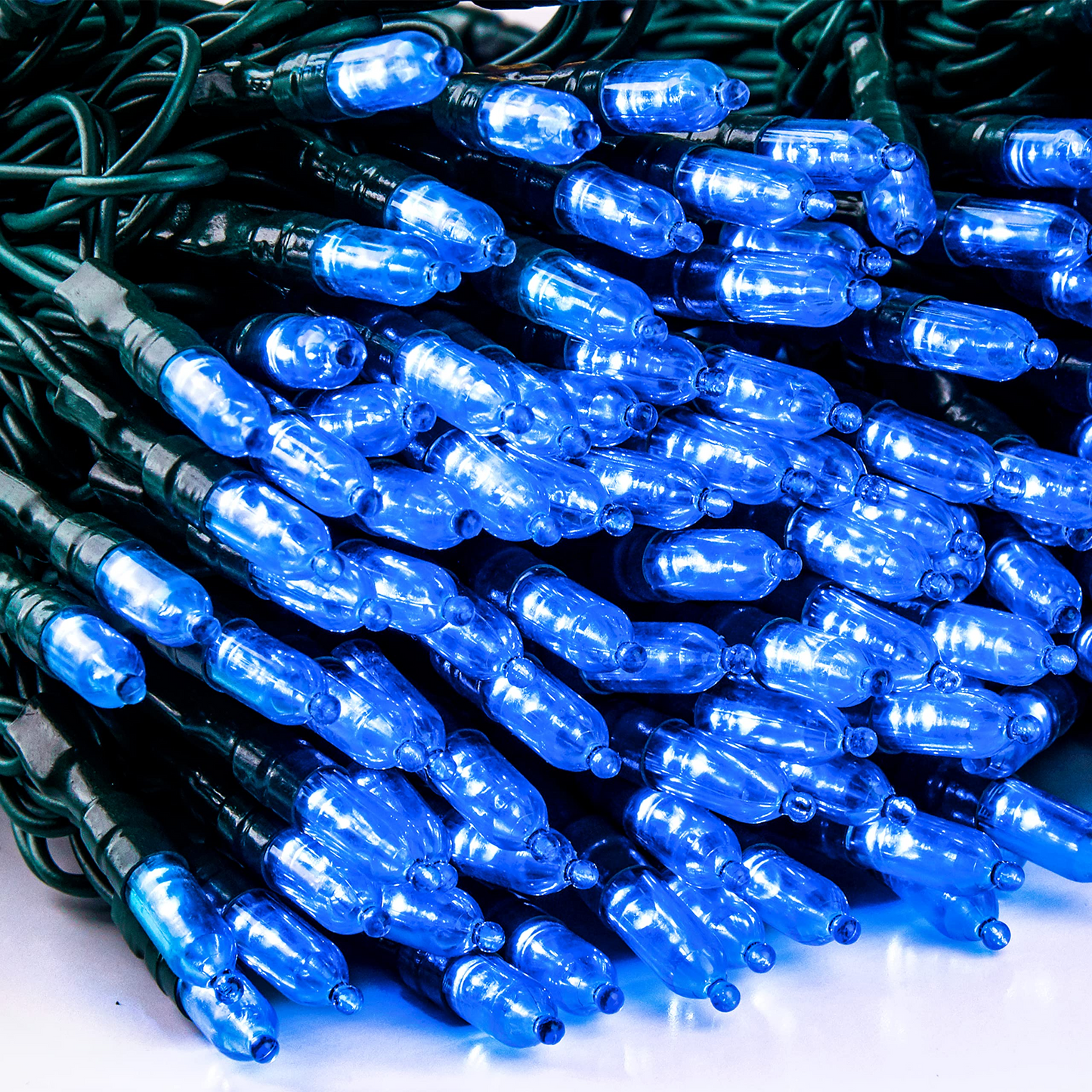 100-Count 34.6ft LED Blue Halloween String Lights with 8 Lighting Modes