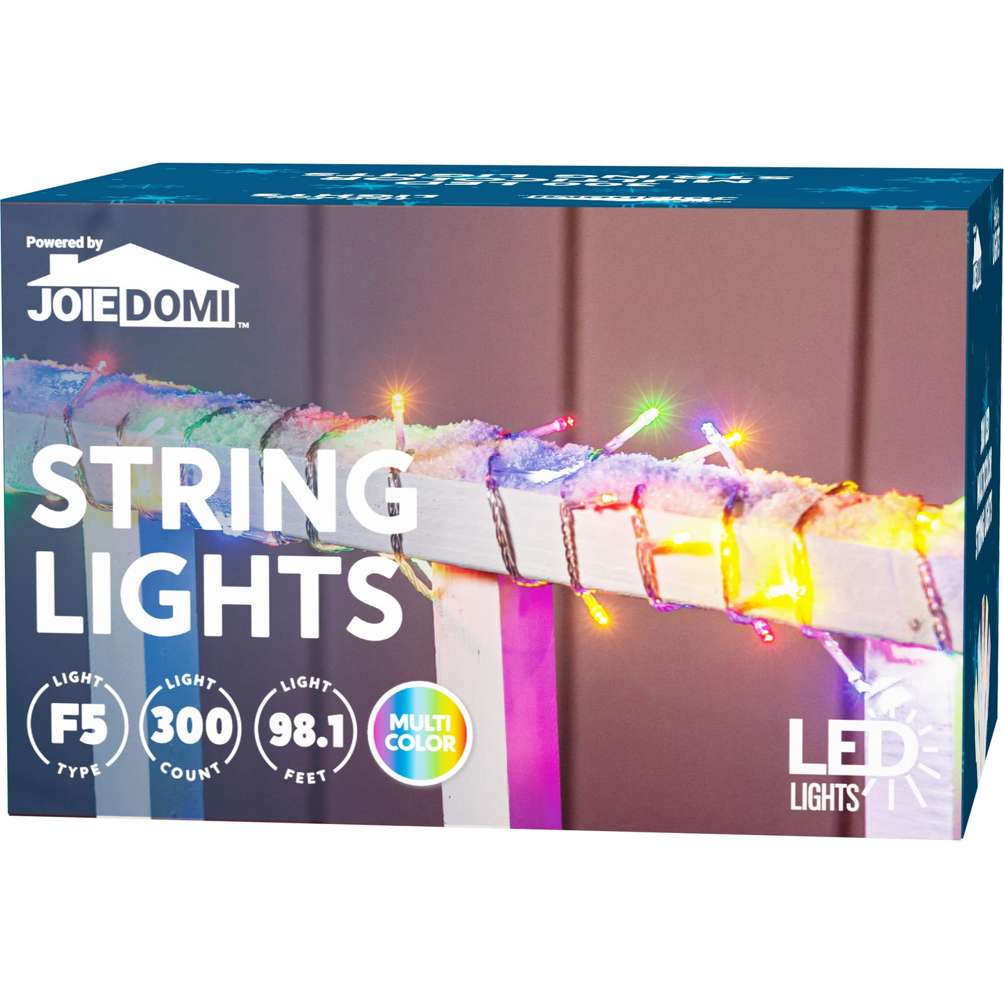 300 Multicolor LED Clear Wire String Lights