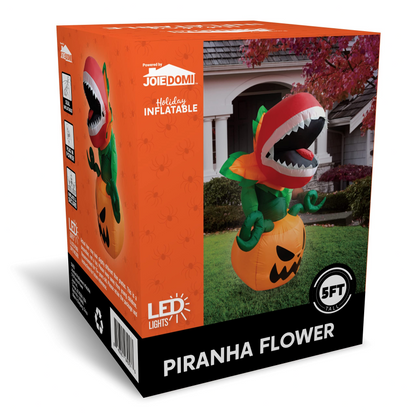 5ft Inflatable Piranha Flower