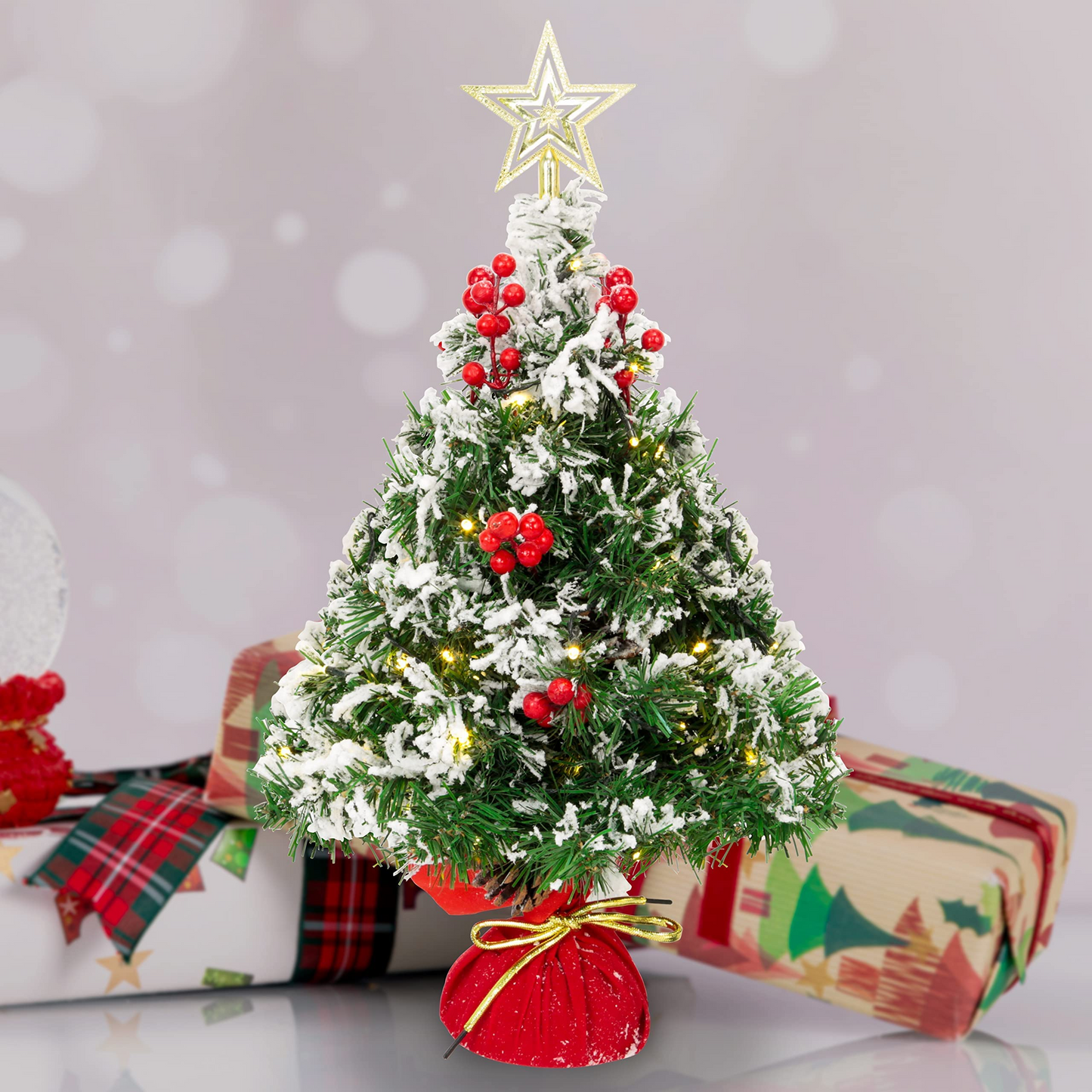 24in Prelit Tabletop Mini Christmas Tree