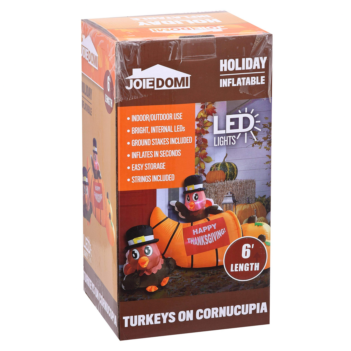 LARGE LITTLE TURKEYS ON A CORNUCOPIA INFLATABLE (6FT) – JOIEDOMI