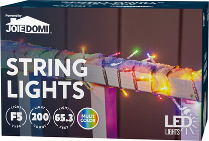 200 Multicolor LED Clear Wire String Lights