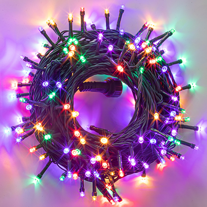 150 Multicolor LED Green Wire String Lights